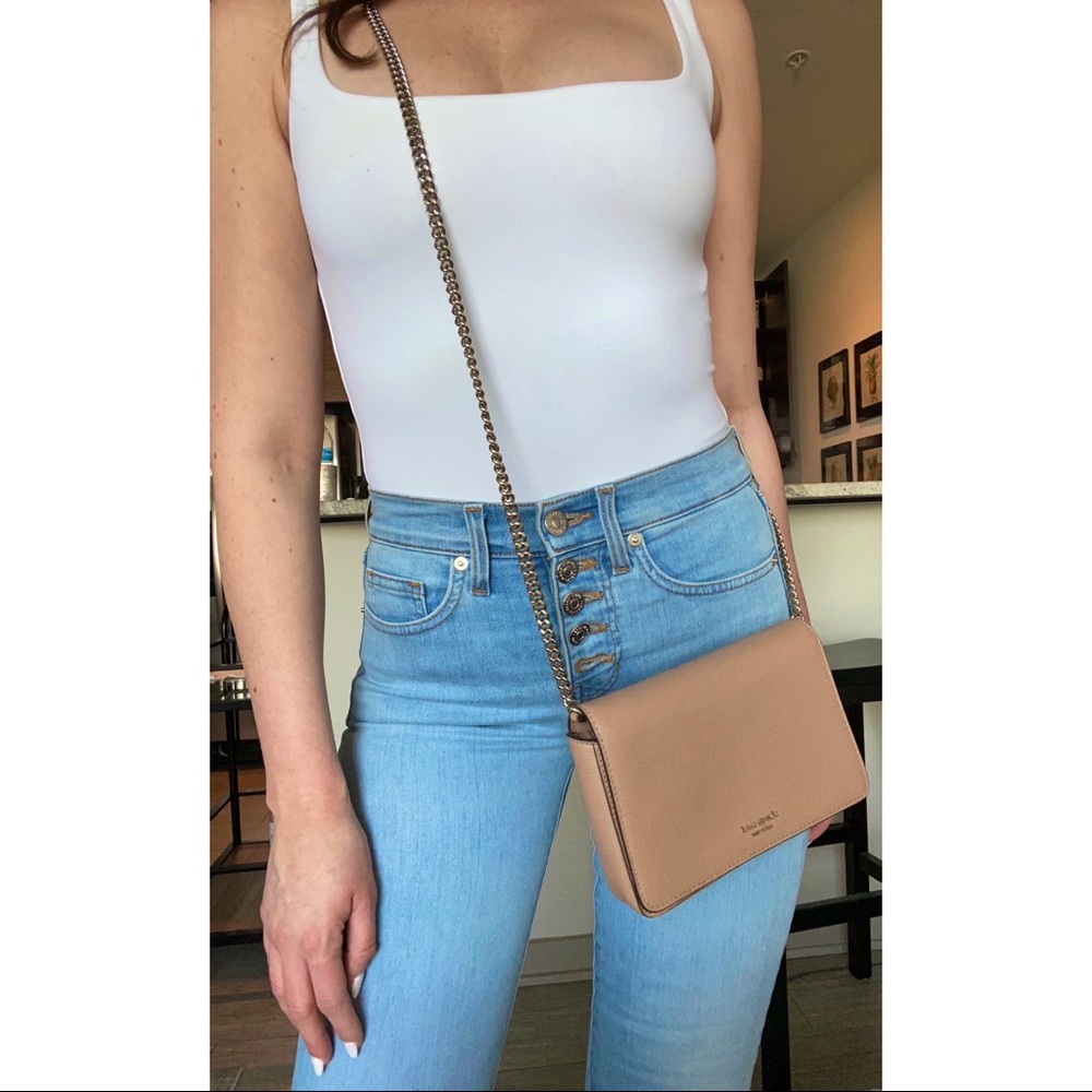 Kate Spade crossover bag with gold link chain